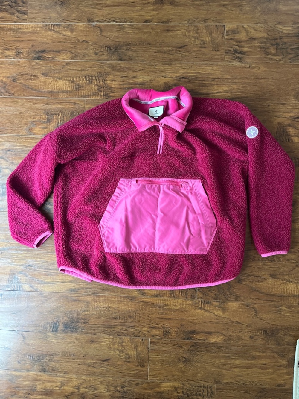 Tuckernuck‎  Pink Sherpa Half-Zip Pullover